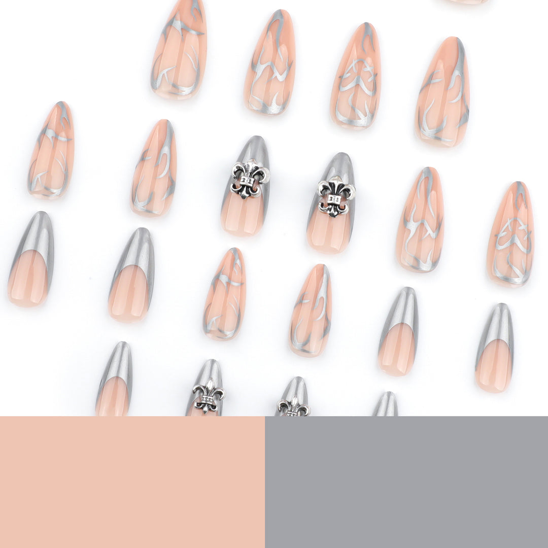 Artful stiletto nails with elegant accents Bowlift