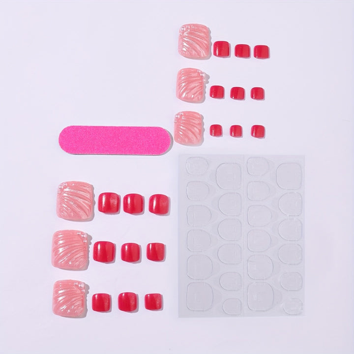 Nail art set with elegant shell designs and glitter accents Bowlift