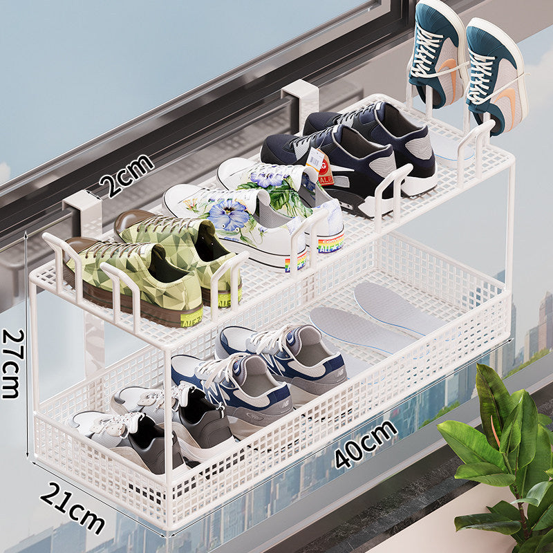 Adjustable Over-The-Door Shoe Organizer Bowlift