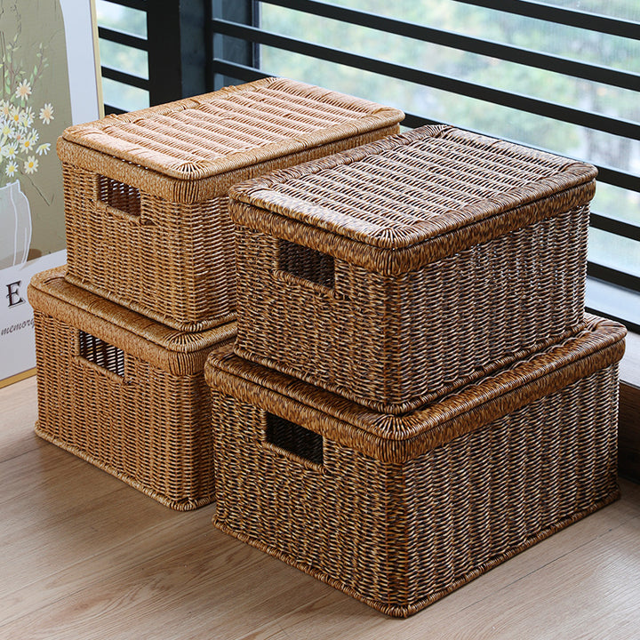 Natural Woven Storage Chest Bowlift