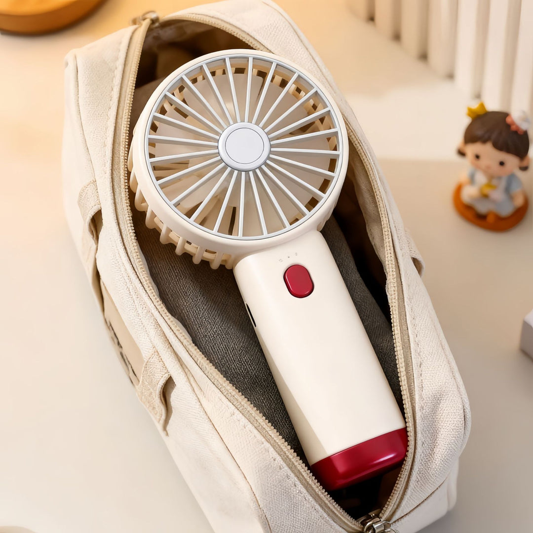 Ladies Portable Hand Fan with USB Connection and Ergonomic Design Bowlift