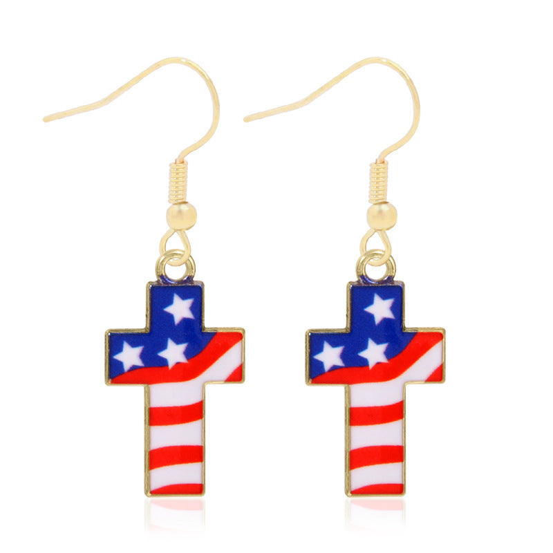 Women's long multi-layer star drop earrings with crystal embellishments and rhodium-plated alloy Bowlift