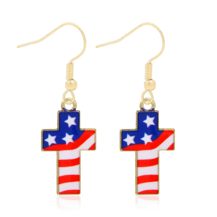 Women's long multi-layer star drop earrings with crystal embellishments and rhodium-plated alloy Bowlift