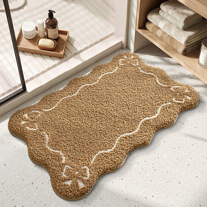 Decorative Scalloped Bath Mat Bowlift