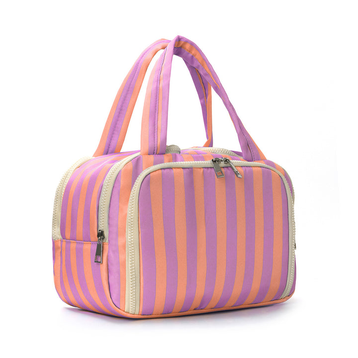 Cosmetic bag with stylish striped pattern Bowlift