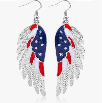Ladies playful star earrings with crystal embellishment and hook closure Bowlift