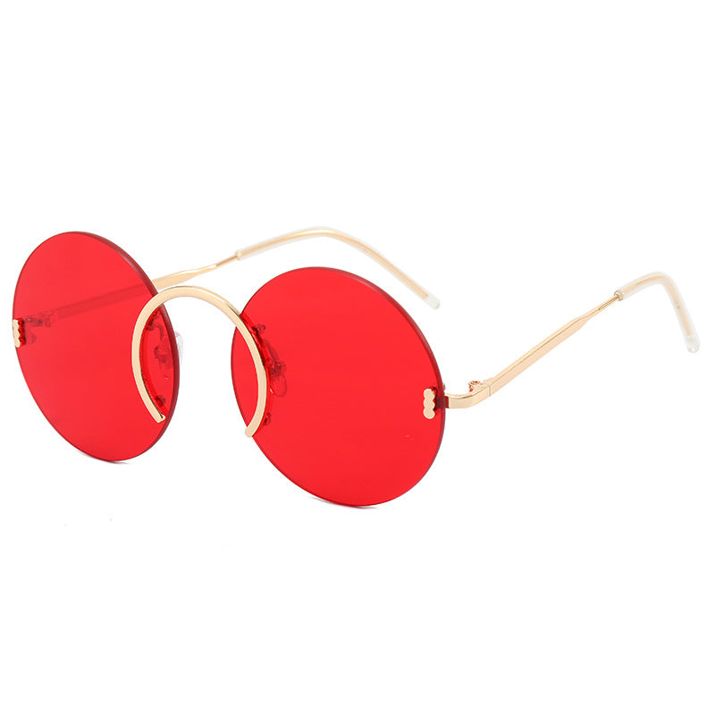 Women's fashionable round sunglasses with innovative metal frame Bowlift