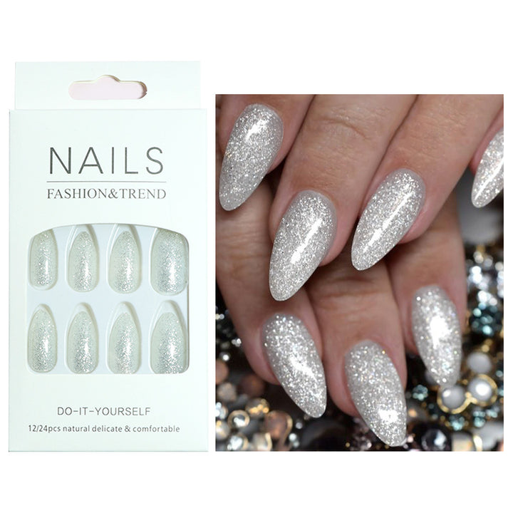 Sparkling Glamour Stiletto Press-On Nails Bowlift