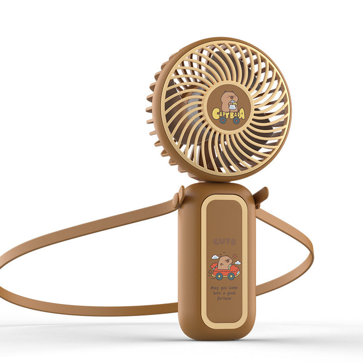 Unisex Portable Handheld Fan with Carry Strap and Cute Design Bowlift