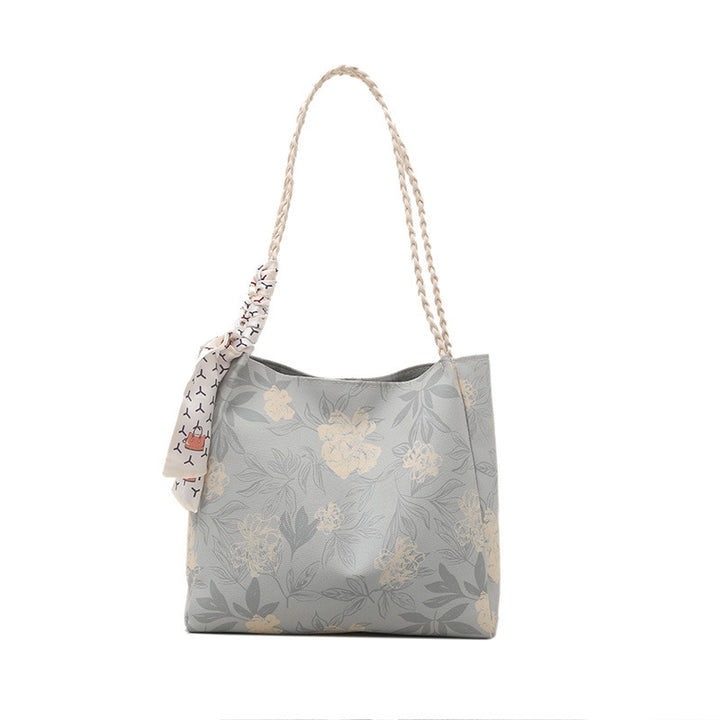 Floral Patterned Shoulder Tote Bag Bowlift