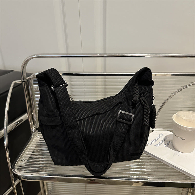 Eco-Friendly Ribbed Crossbody Bag Bowlift