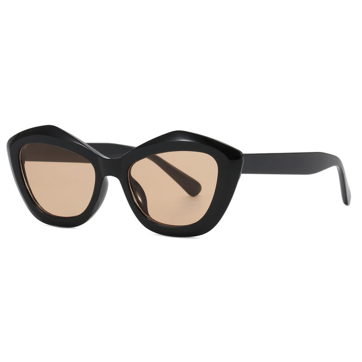 Ladies Cat-Eye Sunglasses with Stylish Leopard Pattern Bowlift
