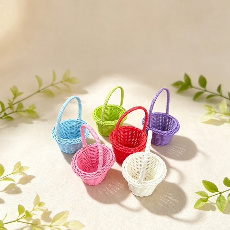 Decorative Miniature Woven Basket Bowlift