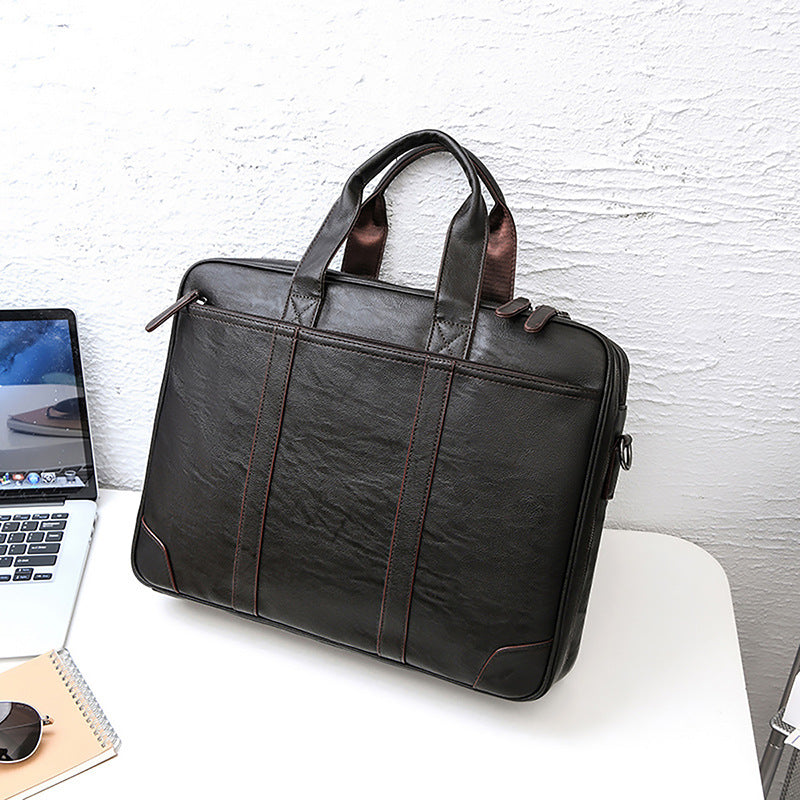 Professional Leather Briefcase Bowlift