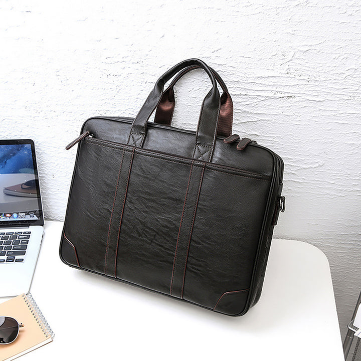Professional Leather Briefcase Bowlift