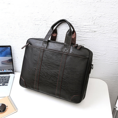 Professional Leather Briefcase Bowlift