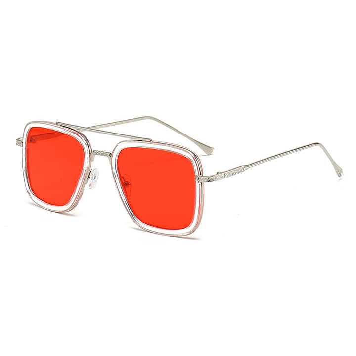 Women's fashionable square sunglasses with glamorous metal frame Bowlift