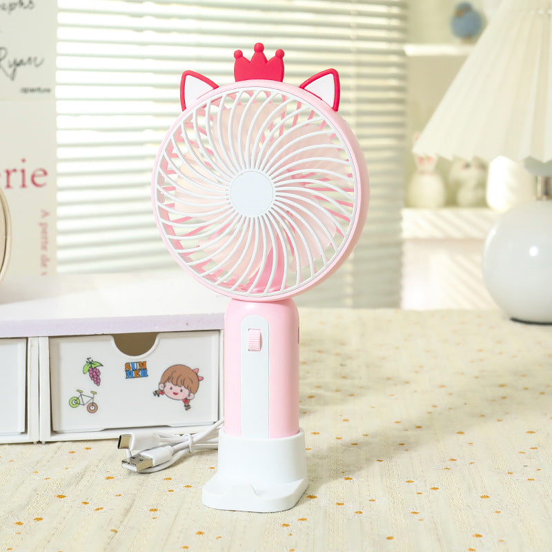 Women's Portable Hand Fan with Playful Animal Design Bowlift