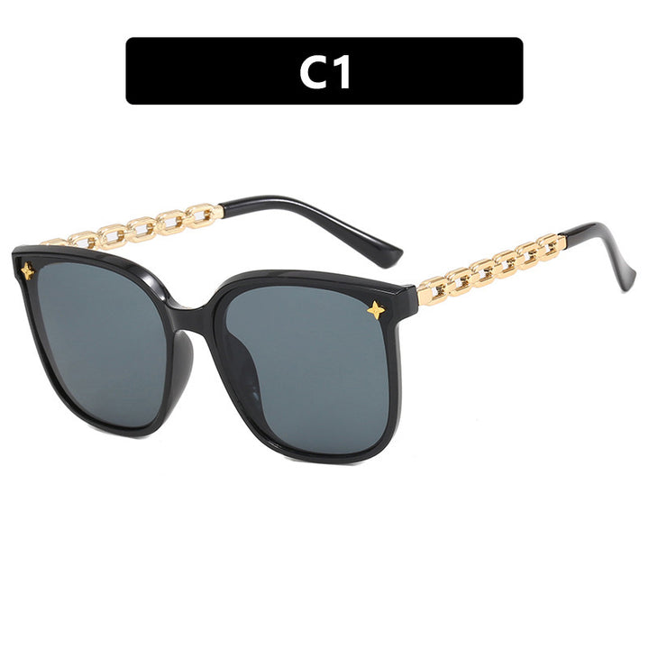 Ladies fashionable sunglasses with stylish chain accents Bowlift
