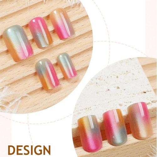 Acrylic nail set with gradient and high-gloss finish Bowlift