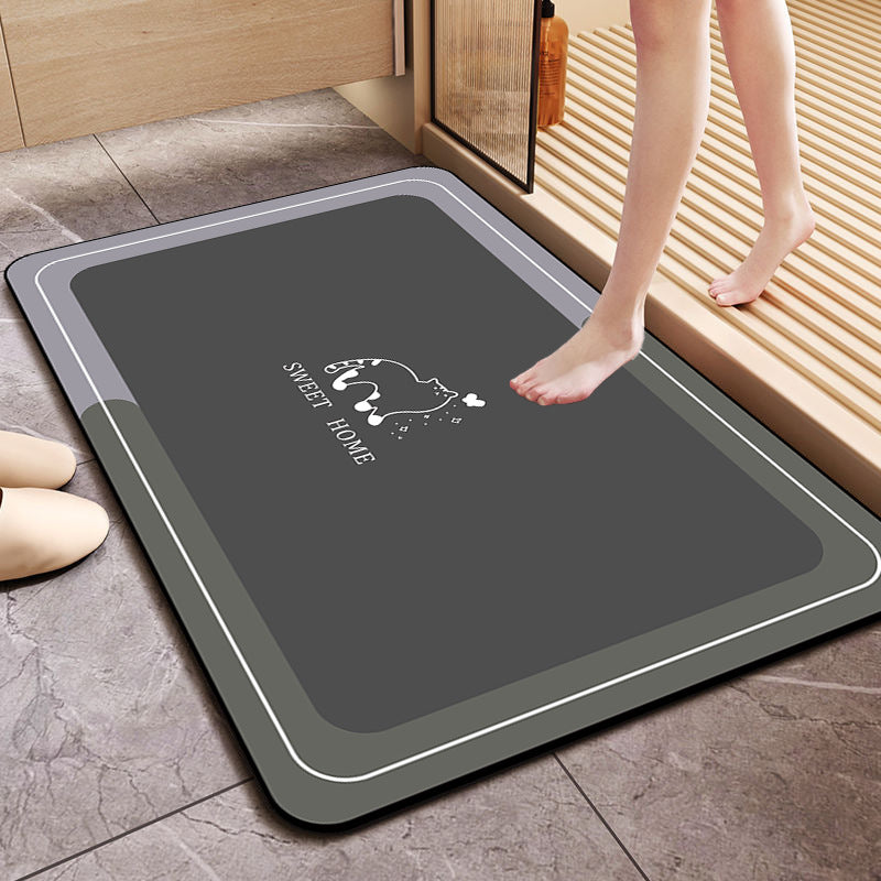 Absorbent Memory Foam Bathroom Mat Bowlift