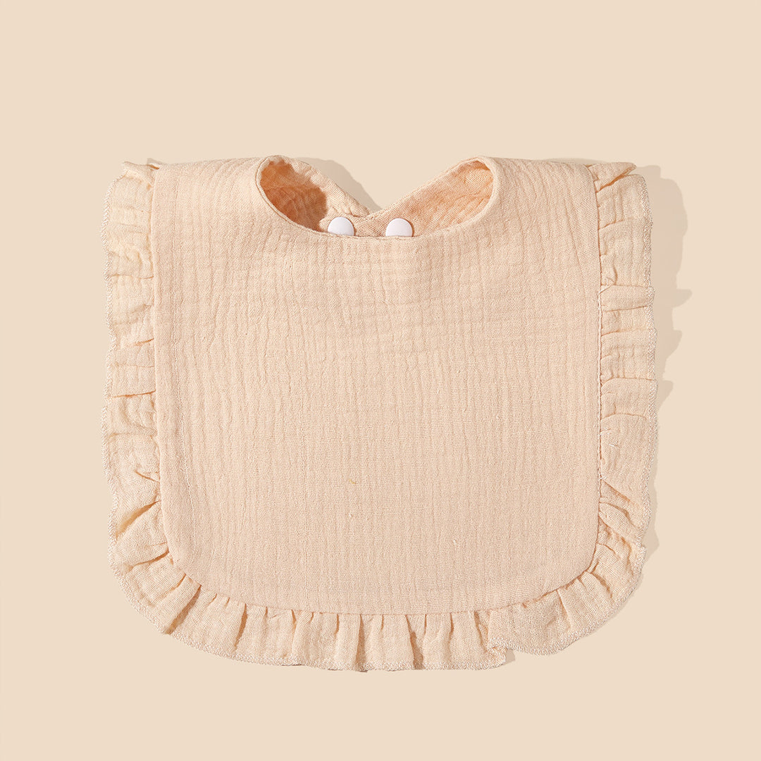 Soft Ruffled Muslin Baby Bib Bowlift