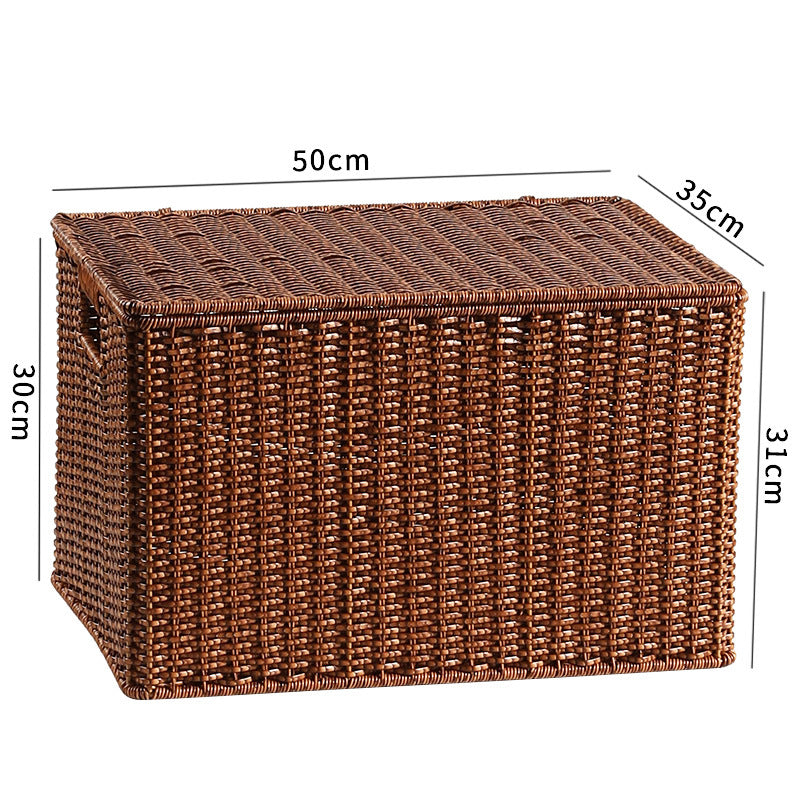 Woven Storage Chest with Built-in Handles Bowlift