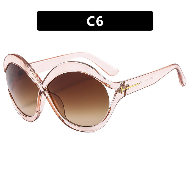 Women's extravagant Cat-Eye sunglasses with curved frame Bowlift