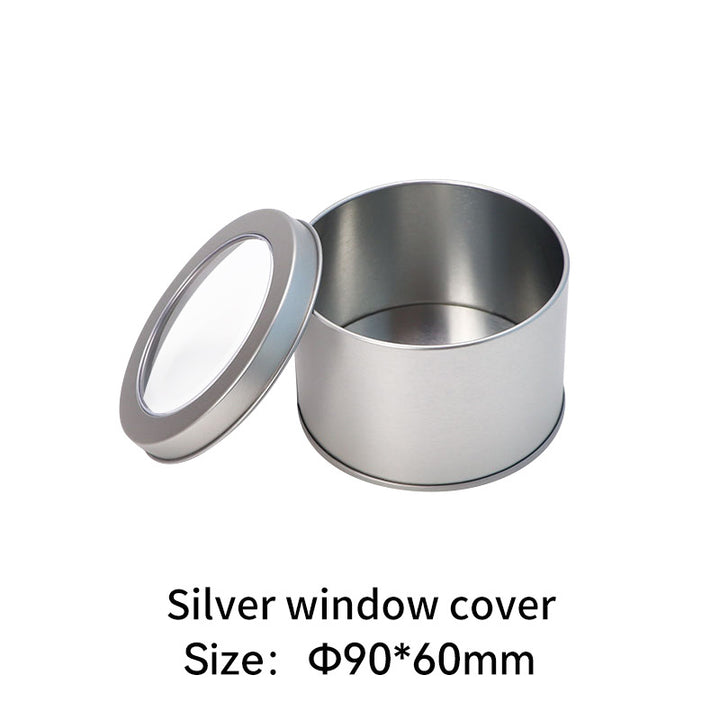 Rectangular metal storage tin with clear display window lid Bowlift