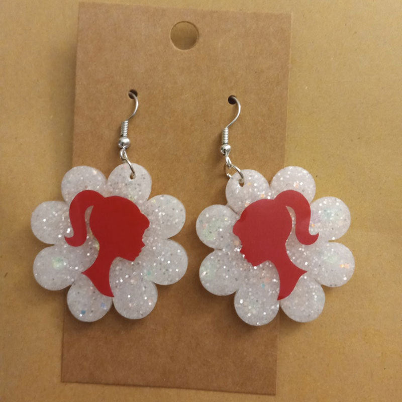Heart-Shaped Glitter Earrings Bowlift