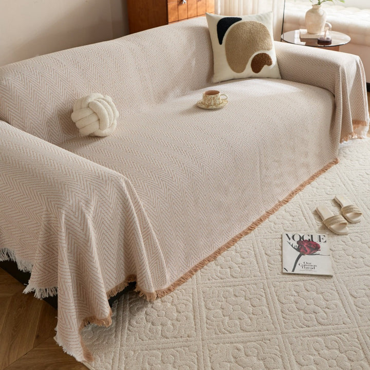 Stylish Herringbone Throw Blanket