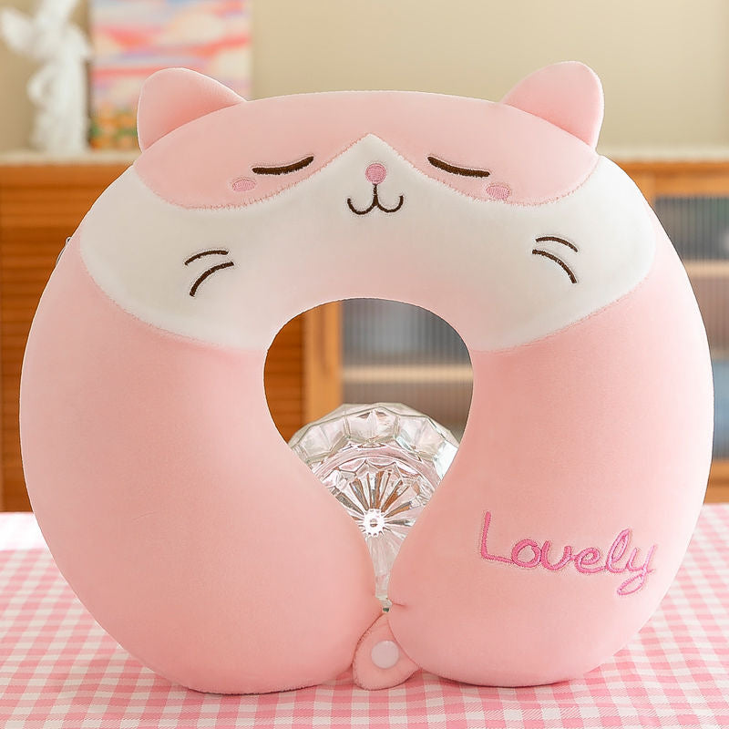 Unisex Neck Support Pillow with Cute Animal Design Bowlift