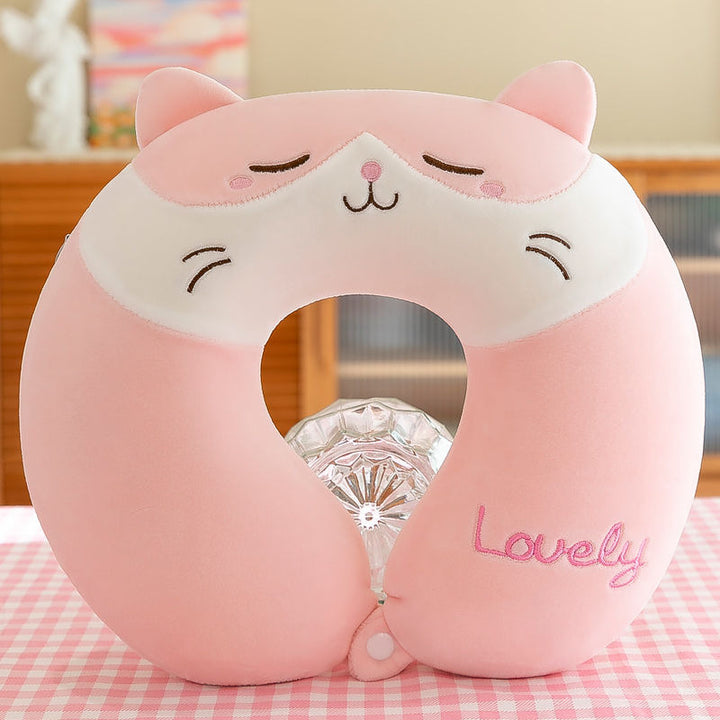 Unisex Neck Support Pillow with Cute Animal Design Bowlift