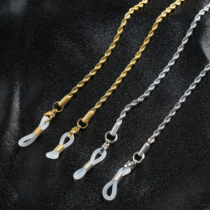 Twisted Metallic Eyewear Chain Bowlift