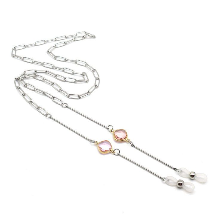 Fashionable glasses holder chain with colorful crystal pendants Bowlift