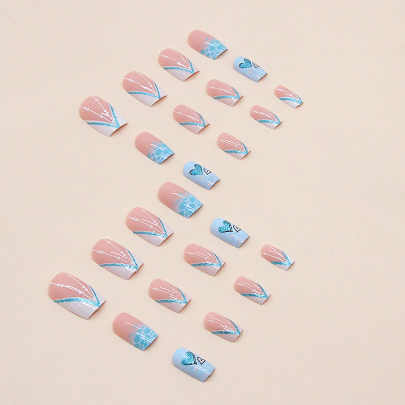 Heart-Inspired Press-On Nail Art Set Bowlift