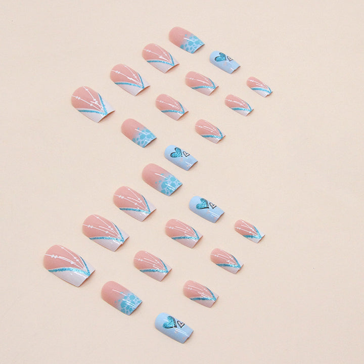 Heart-Inspired Press-On Nail Art Set Bowlift
