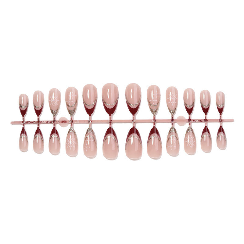 Glamorous artificial nail set with glitter and detailed design Bowlift