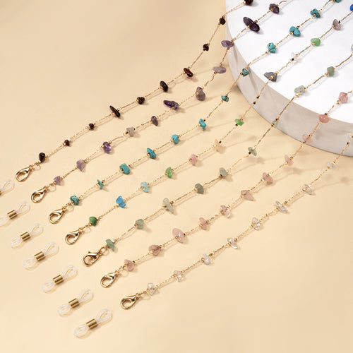 Multi-Color Stone Chain Necklace Bowlift