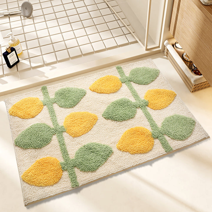 Floral Bath Mat Bowlift