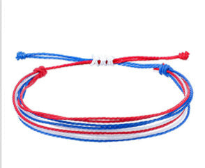 Unisex braided bracelet set made of cotton cords with adjustable sliding knots and star pendant Bowlift