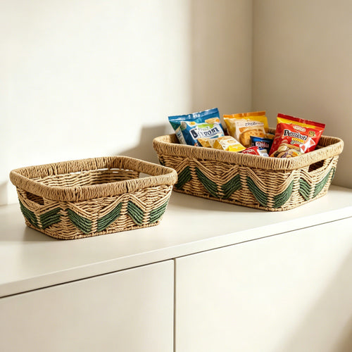 Handmade storage basket with decorative pattern Bowlift