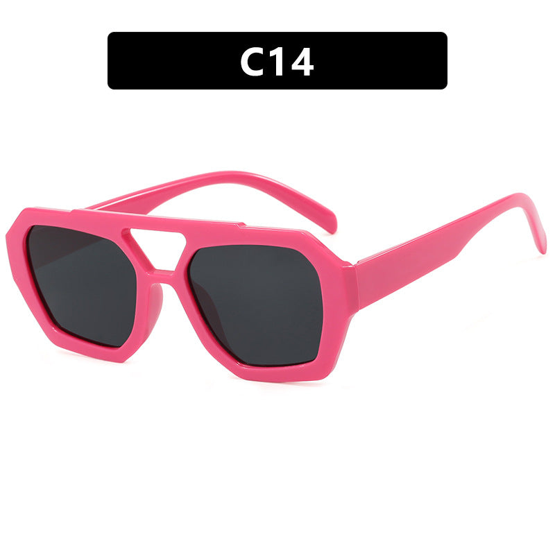 Women's geometric sunglasses made of durable plastic with polarized lenses Bowlift