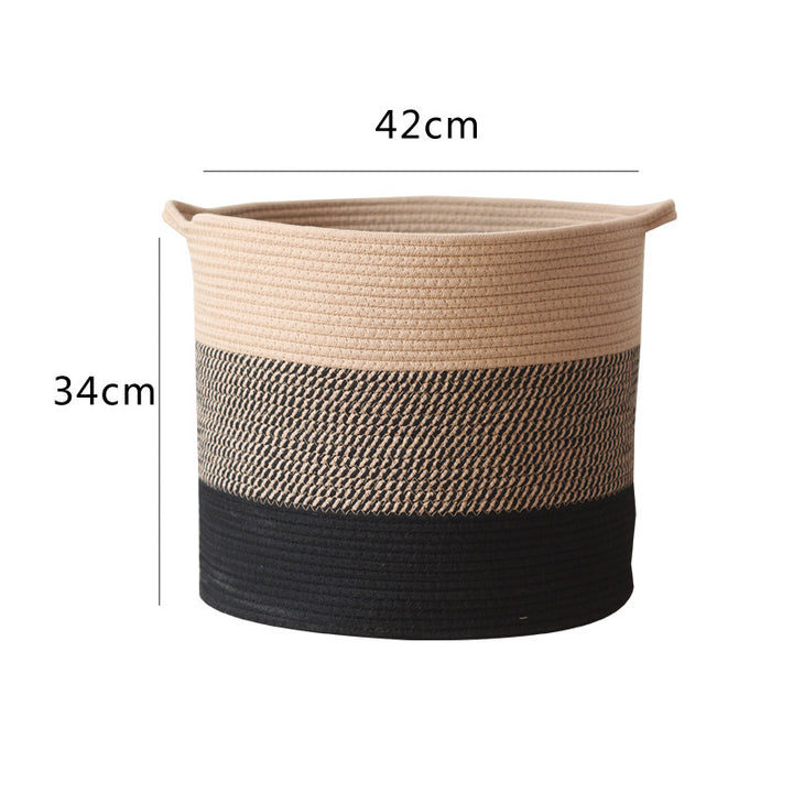 Modern storage basket with gray knit pattern Bowlift