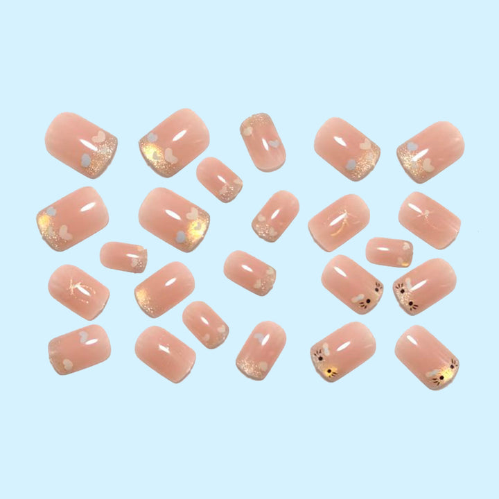 Artificial nails with luxurious glitter details Bowlift