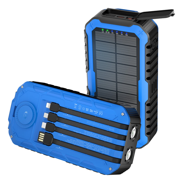 Multifunctional Solar Power Bank with Integrated LED Light Bowlift