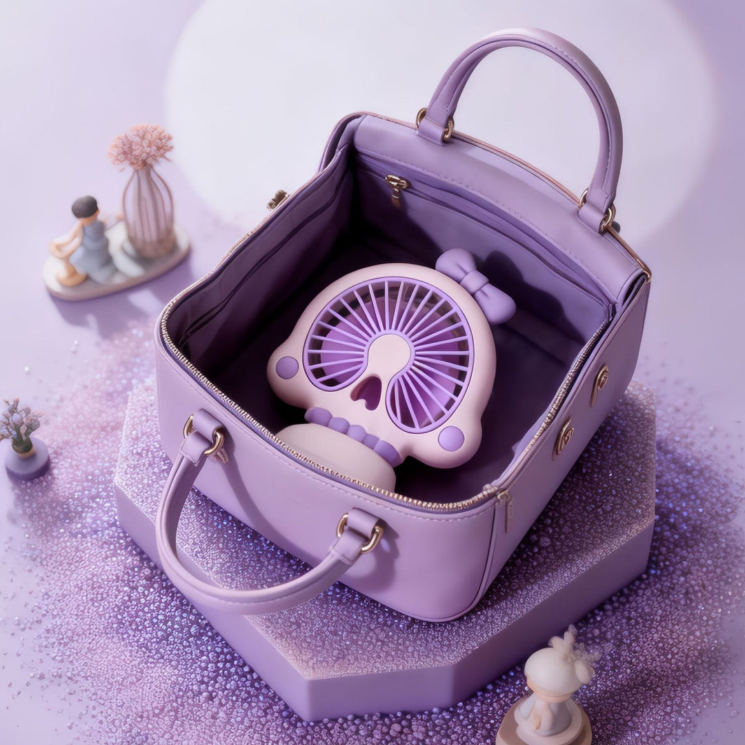 Women's Mini Table Fan in Creative Skull Design Bowlift
