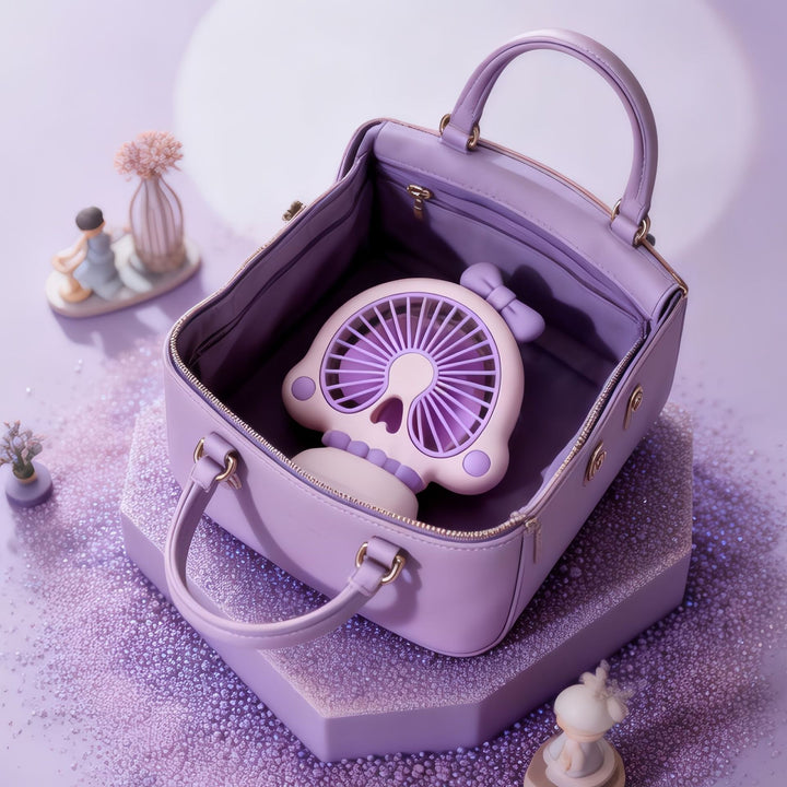 Women's Mini Table Fan in Creative Skull Design Bowlift