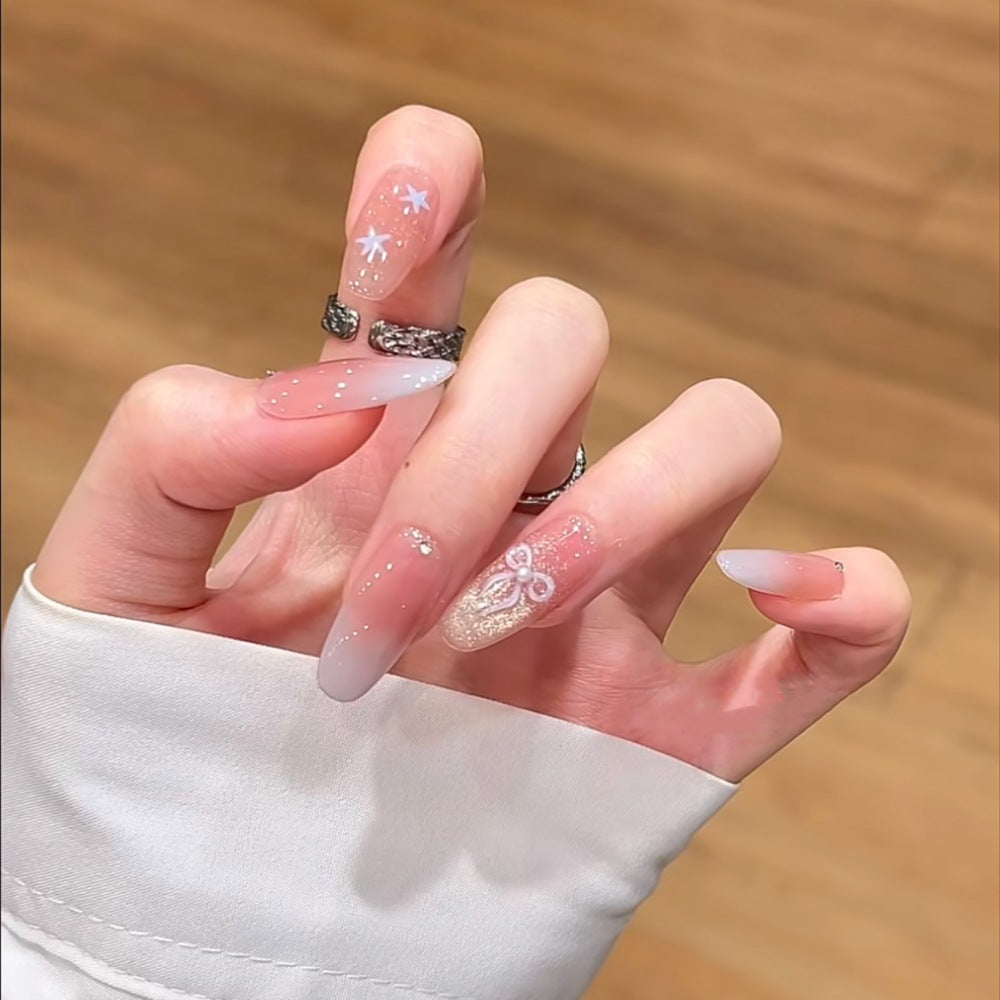 Decorative Crystal-Embellished Press-On Nails Bowlift