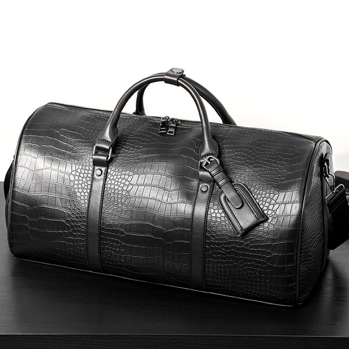 Elegant Travel Bag in Luxurious Crocodile Look Bowlift